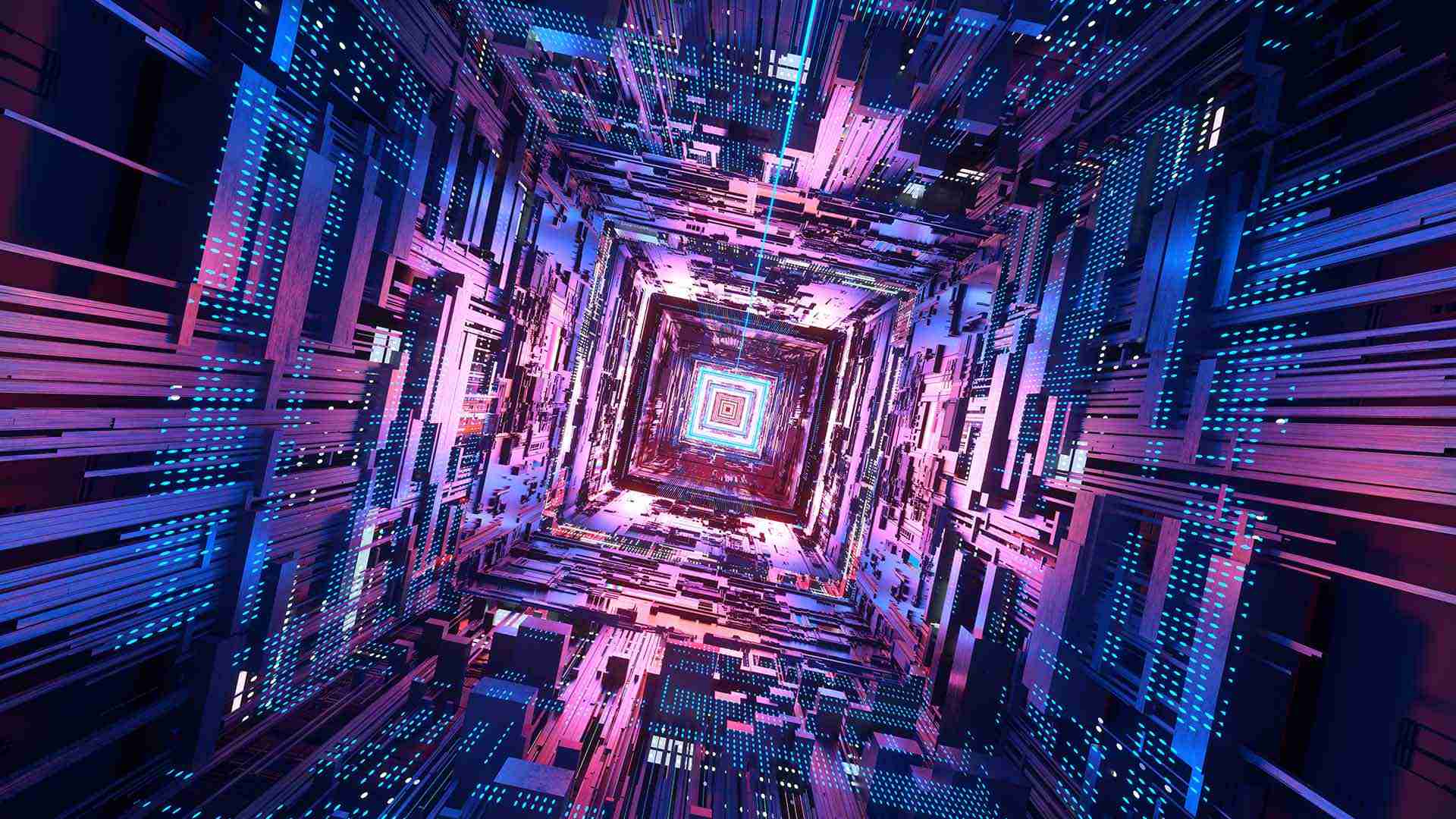 Graphic of a digital tunnel